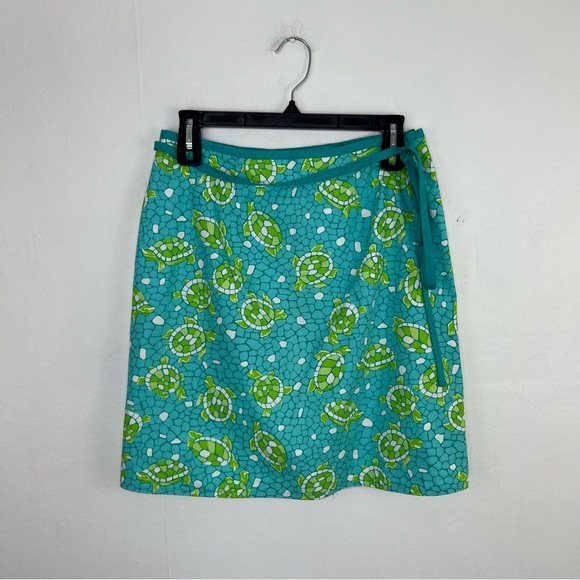 Lilly Pulitzer Dresses & Skirts - Lilly Pulitzer White Label Reversible Wrap Turtles Fish Skirt